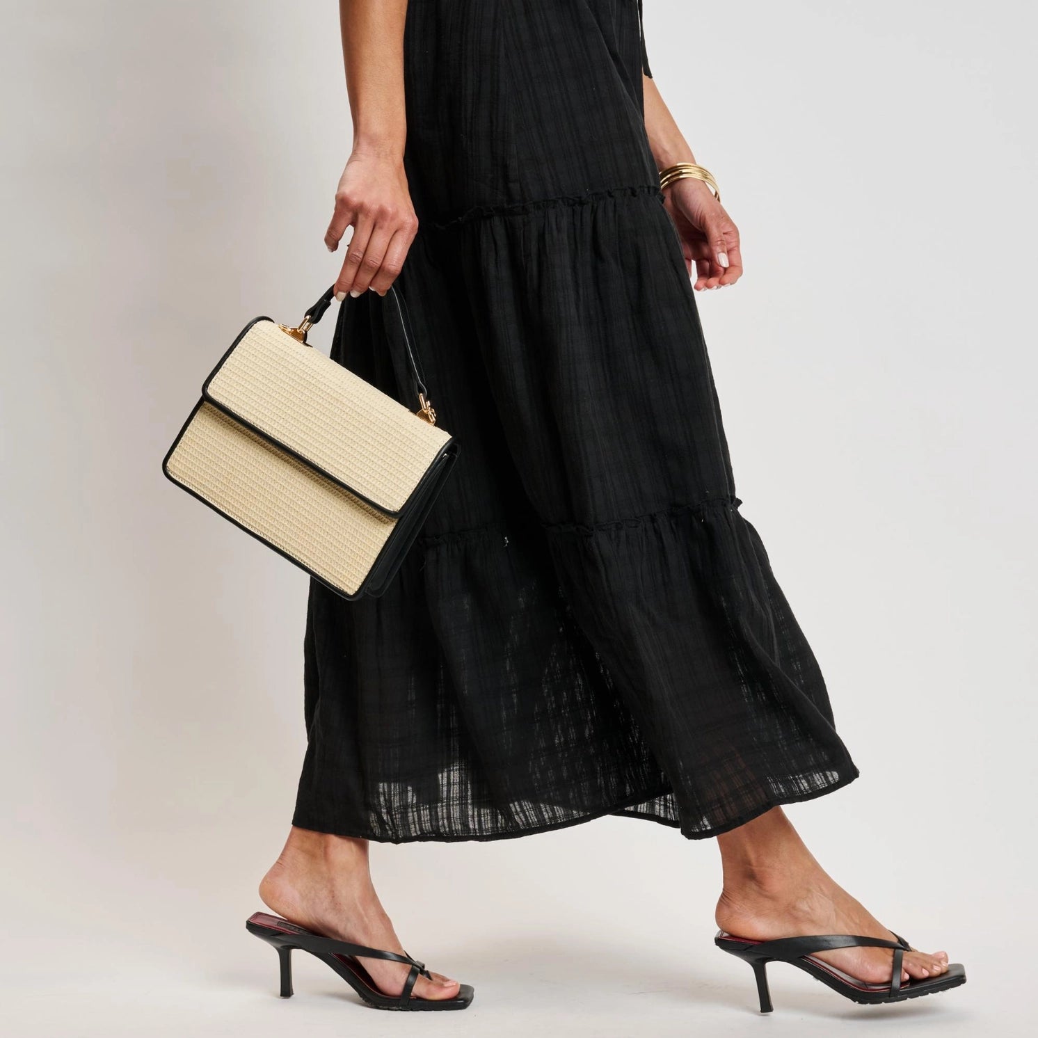 Moda Luxe Ruth Crossbody in Ivory and Black