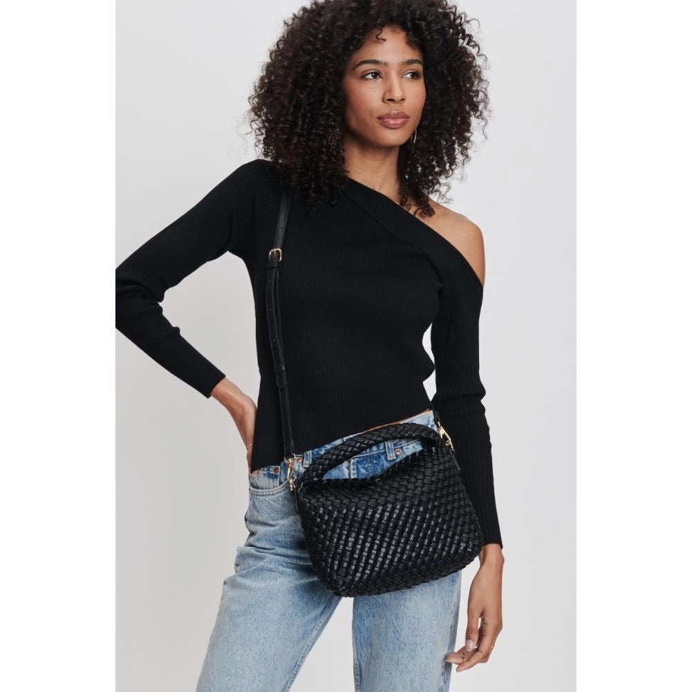 Moda Luxe Jessamine Woven Vegan Leather Crossbody