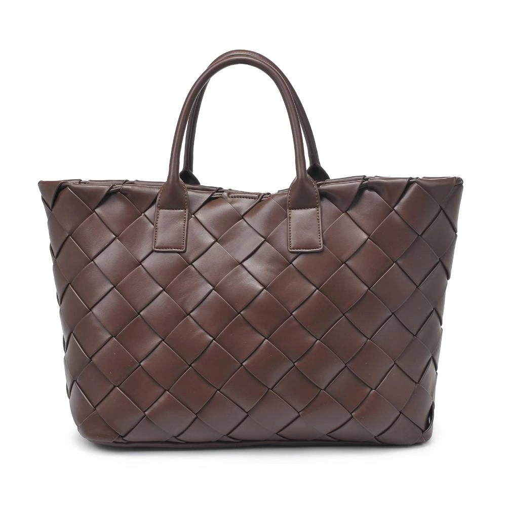 Moda Luxe Adeline Woven Tote in Espresso