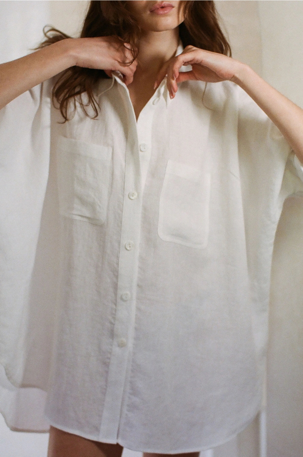 a.ren Linen Button Down Shirt