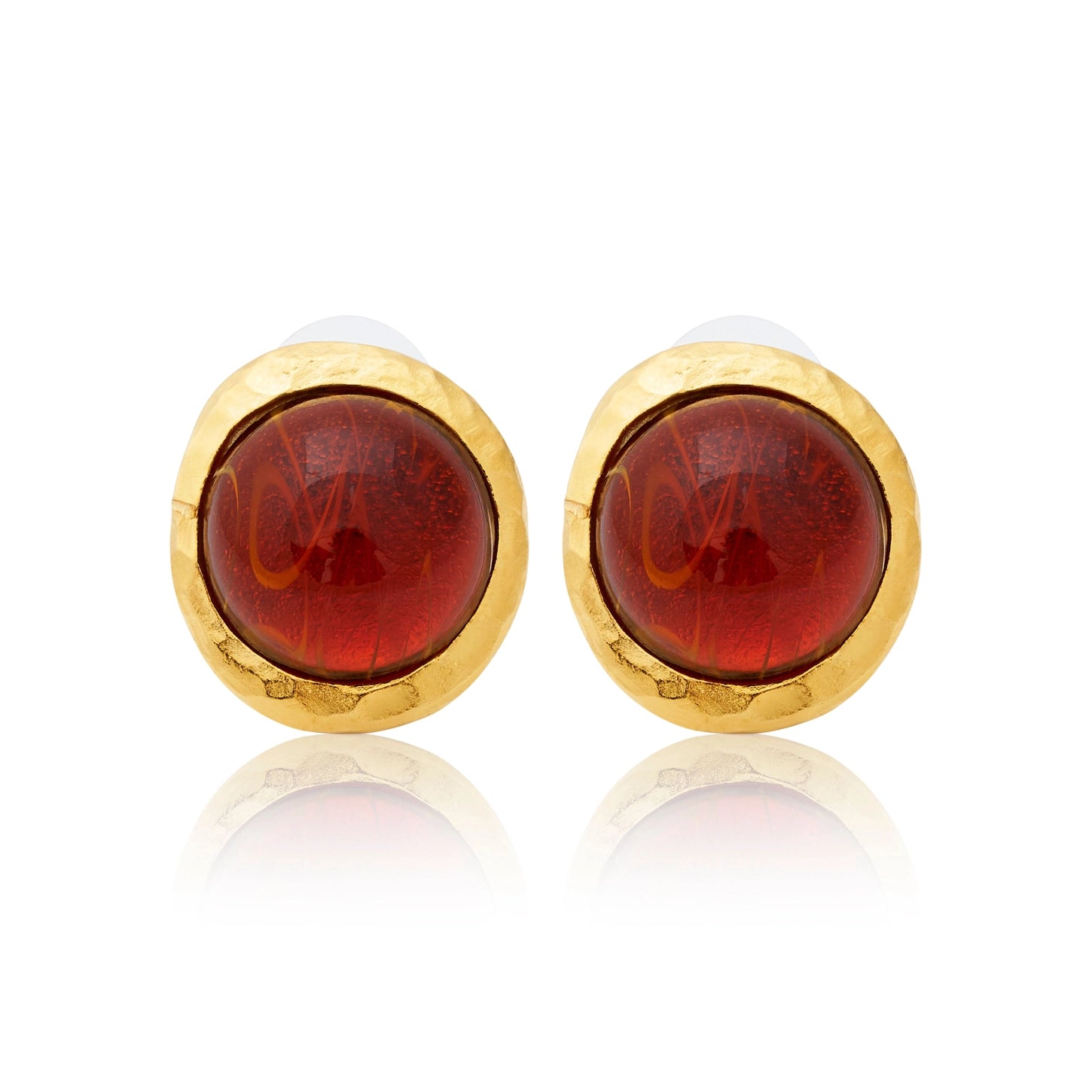 Kenneth Jay Lane Topaz Button Earrings