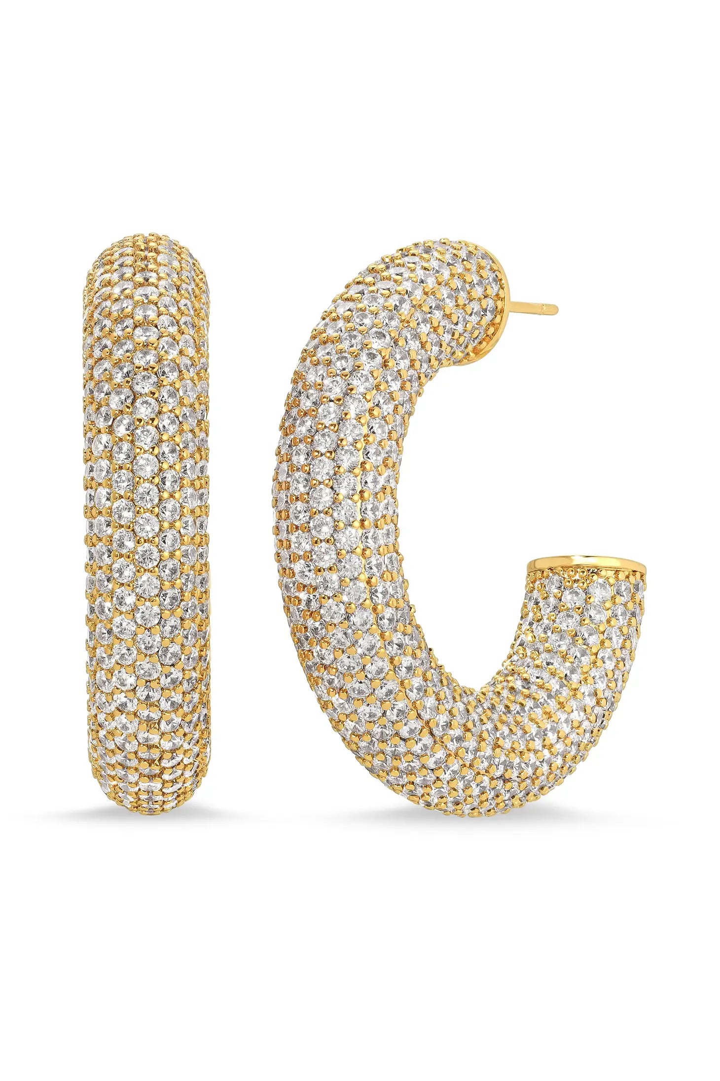 Lili Claspe Sloane Hoops in Gold