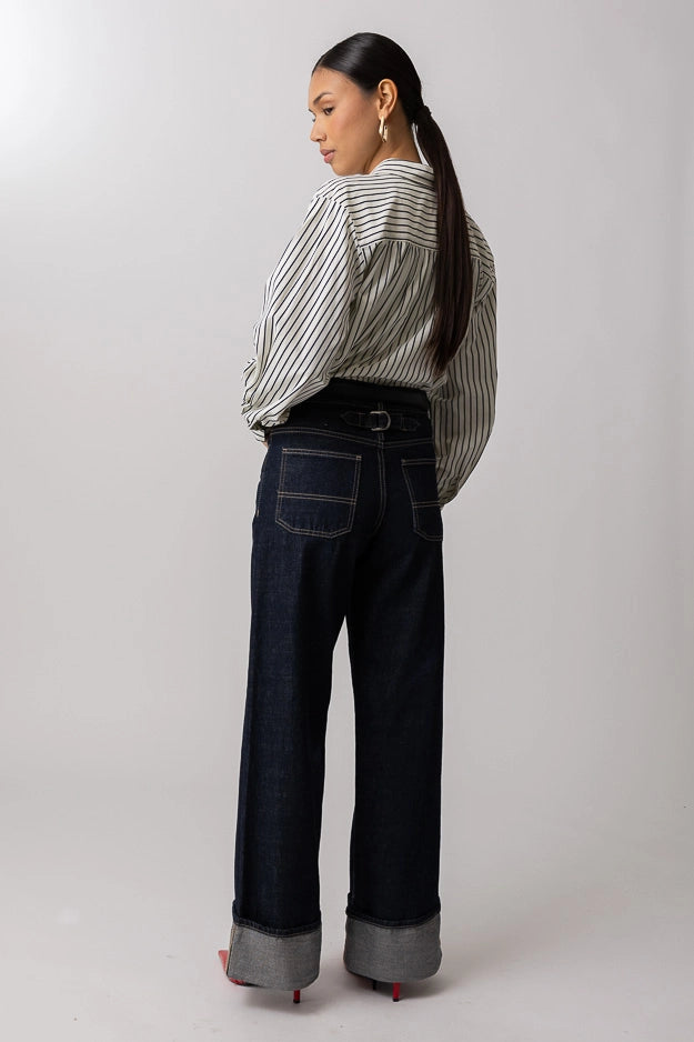 Line & Dot Morse Button Down Shirt