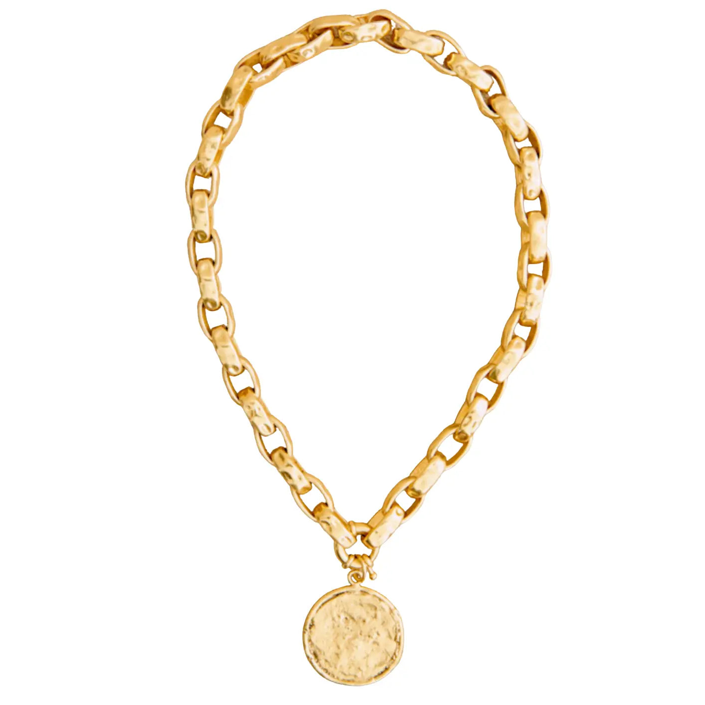 Josephine Recycled Brass Sailor Clasp Chain Necklace