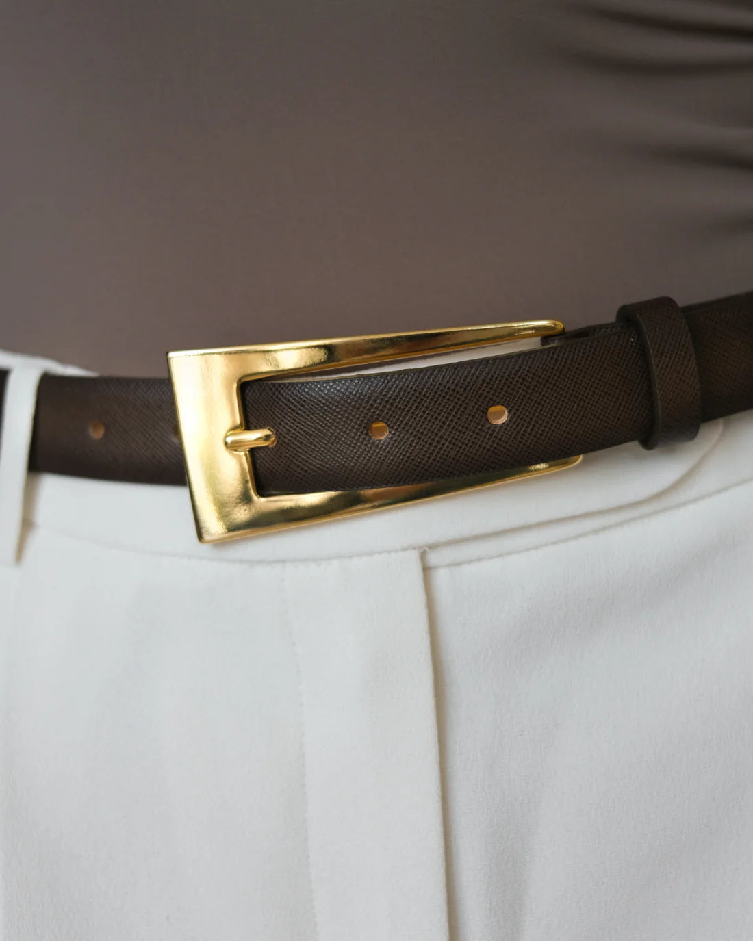 Aureum Collective Belt #10 in Coco Leather and Gold