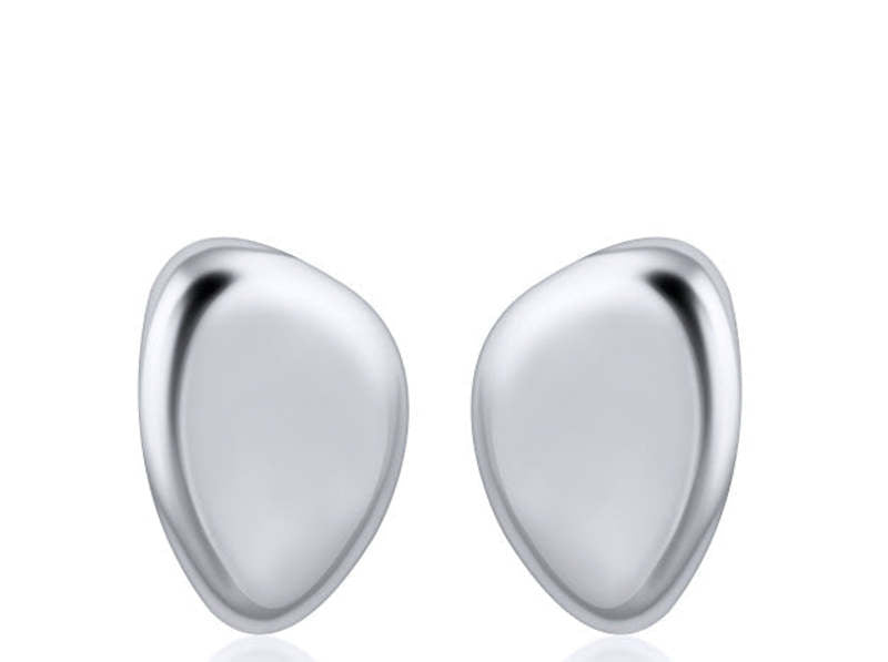 Christina Caruso Small Oval Earring in Silver and Gold