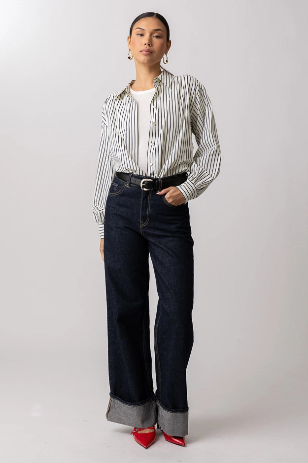 Line & Dot Morse Button Down Shirt