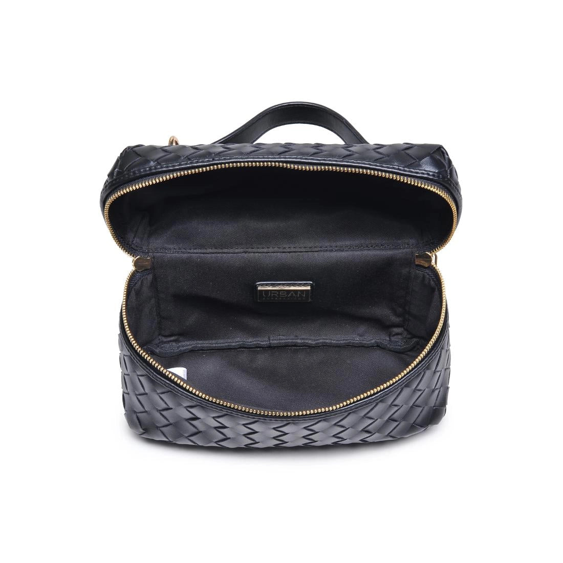 Urban Expressions Richie Woven Top Handle Crossbody in Black