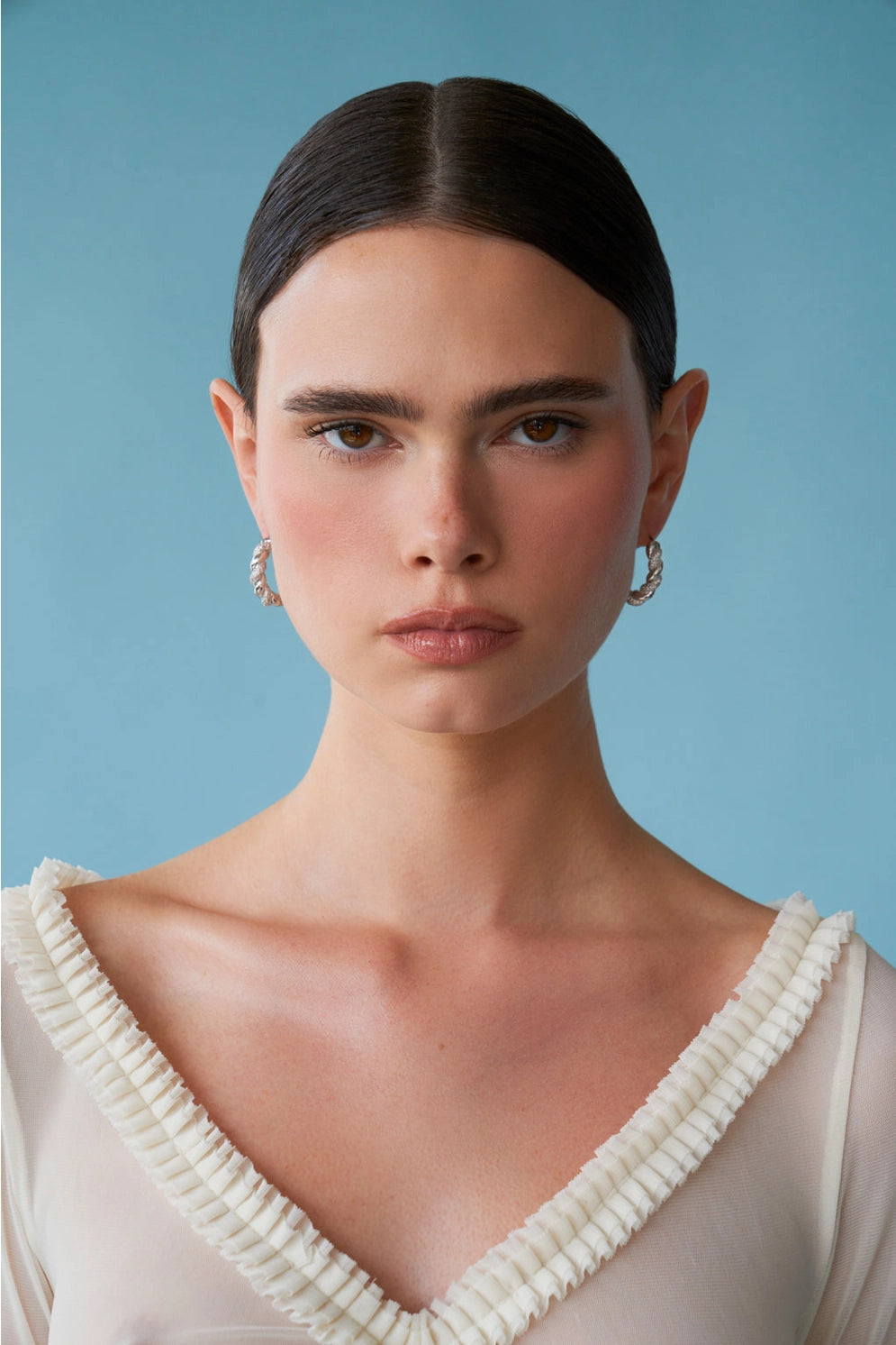 Lili Claspe Pave Small Lilou Earrings in Silver