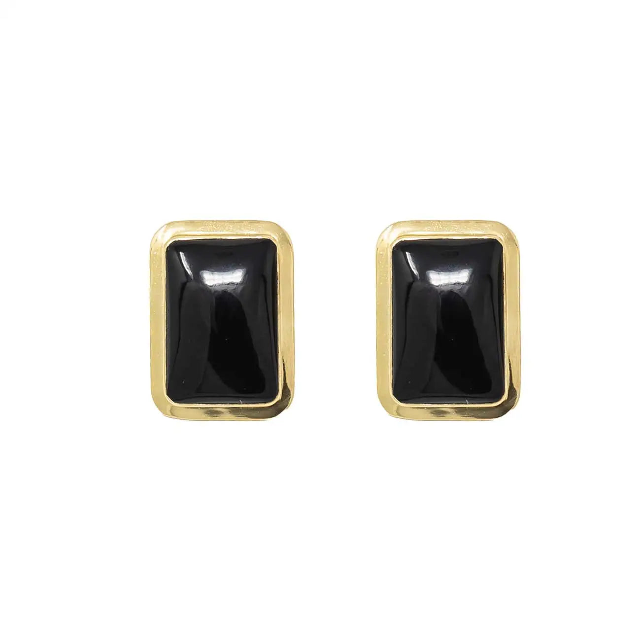Modafleur Onyx Square Earrings