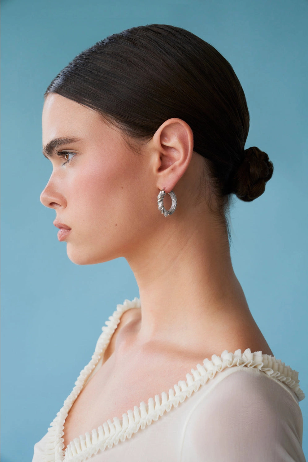 Lili Claspe Pave Small Lilou Earrings in Silver