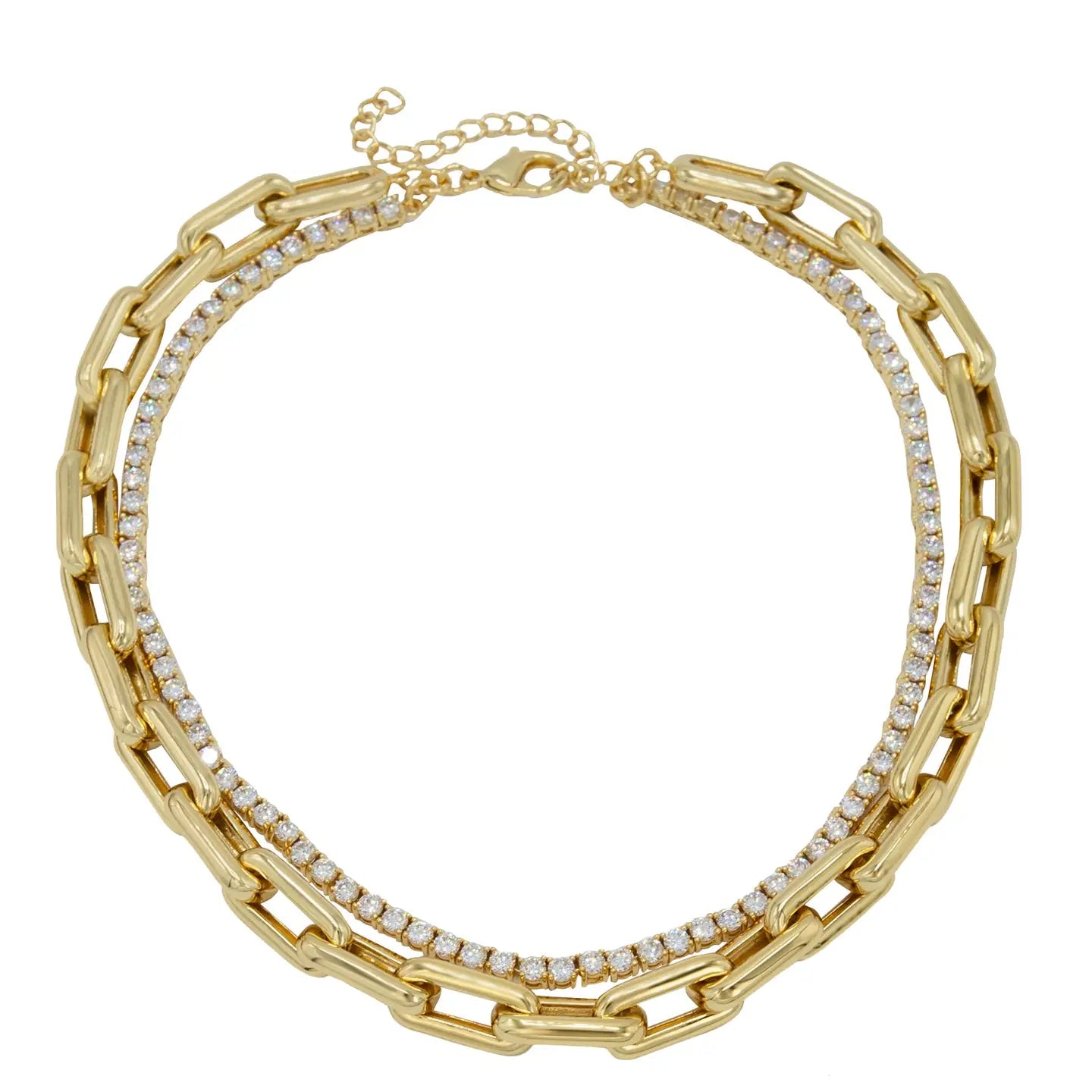 CZ by Kenneth Jay Lane Chunky Chain Necklace